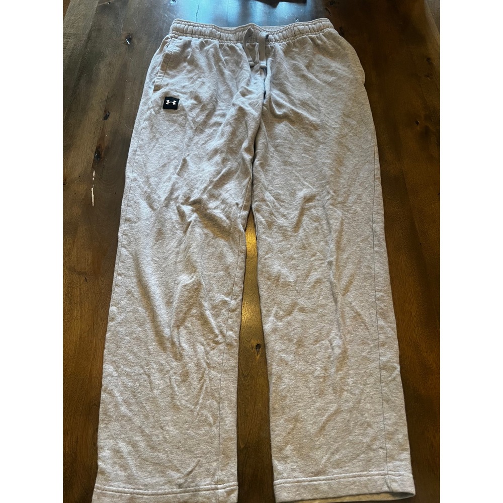 Under Armour ColdGear Rival Fleece Sweatpants Mens Large Gray Loose Fit Joggers